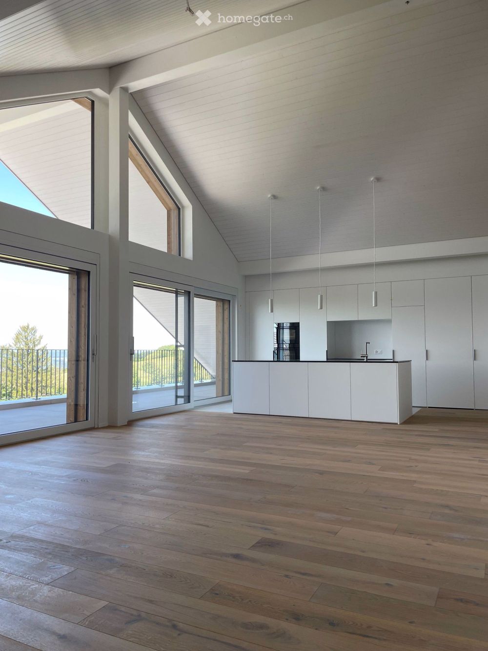 traumhafte Aussicht, Abendsonne, an Landwirtschaftszone, grosser Balkon - Bild 1