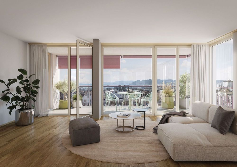 2.5-Zi. Wohnungen im Neubau "Perronimo" in Wil - Beispiel Aussicht