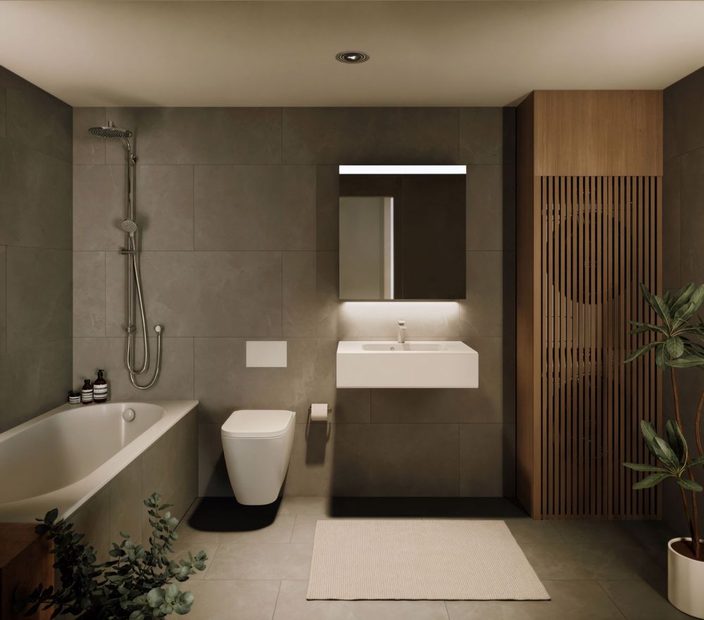 Appartement moderne de 3.5 pièces, idéalement situé à Bulle - Salle de bain