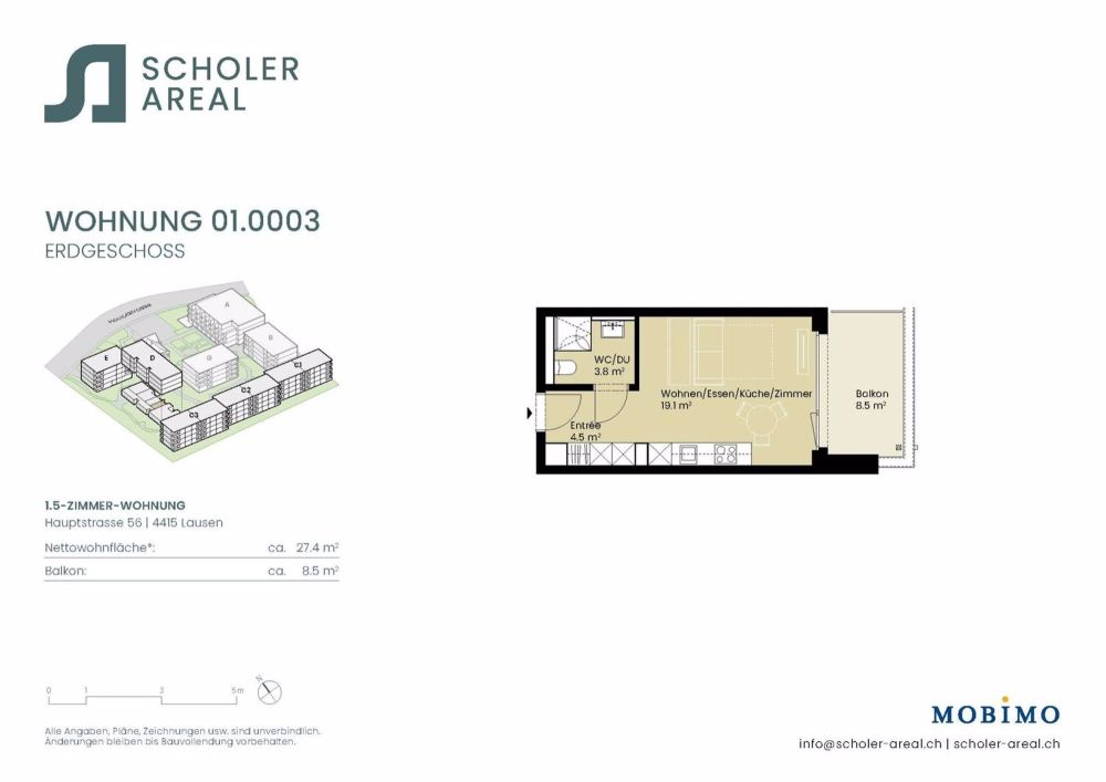 1 ½ Zimmer-Wohnung in Lausen mieten - Bild 4