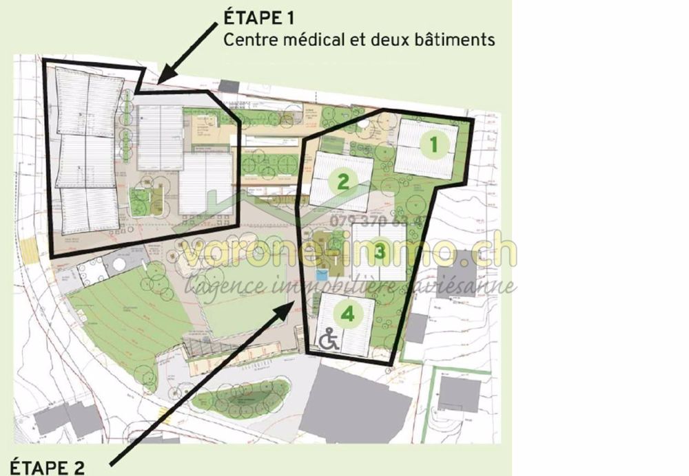 À LOUER à Saint-Germain / Savièse - Studio - Plan d'ensemble