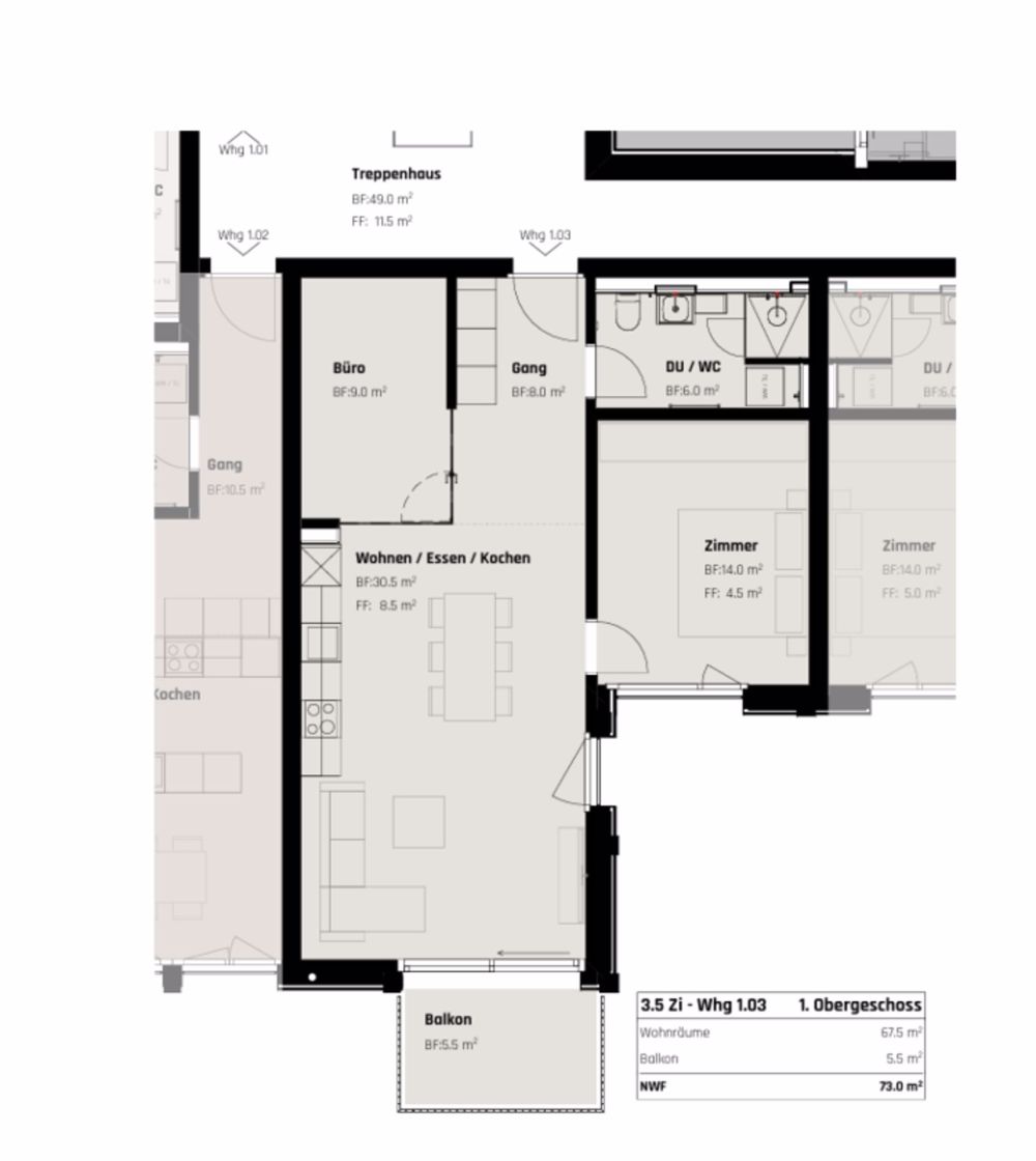 Exklusiver Neubau: 3.5-Zimmer Wohnung mit Balkon - Bild 9