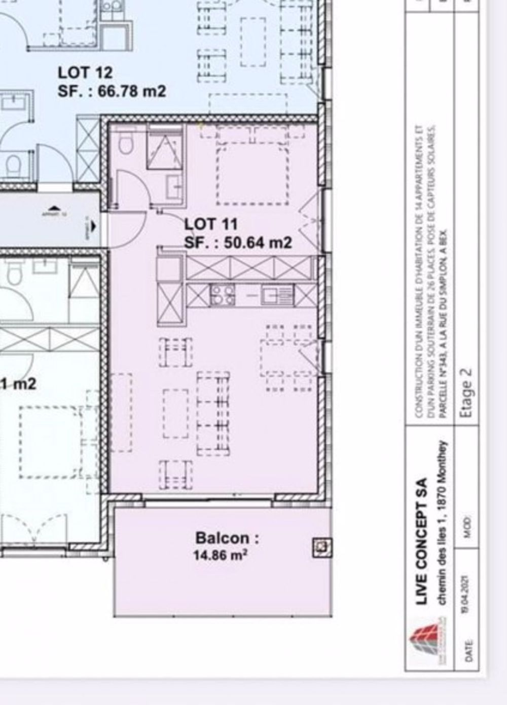 Bex : à louer charmant appartement de 2,5 pièces, neuf et accessible - Bild 1