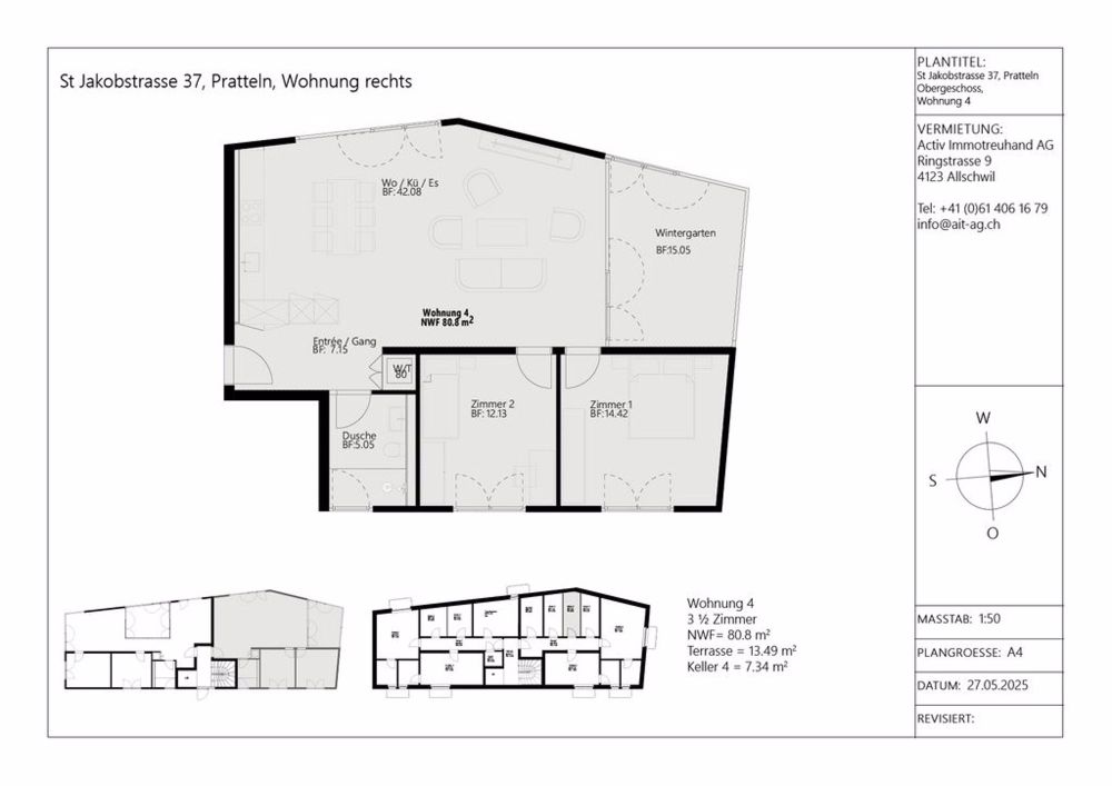 Erstvermietung: 3.5-Zimmer Wohnungen an begehrter Lage in Pratteln - 1. Stock rechts