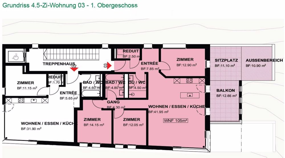 Exklusive 4.5-Zi Gartenwohnung in Knonau/ZH (nahe ÖV und mit Auto 8min von Stadt Zug entfernt) - Bild 3