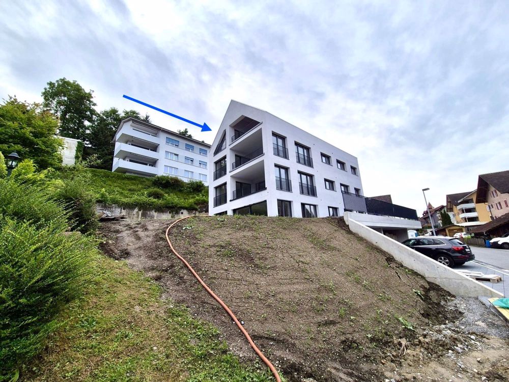 Neubau mit Pilatusblick - Frontansicht
