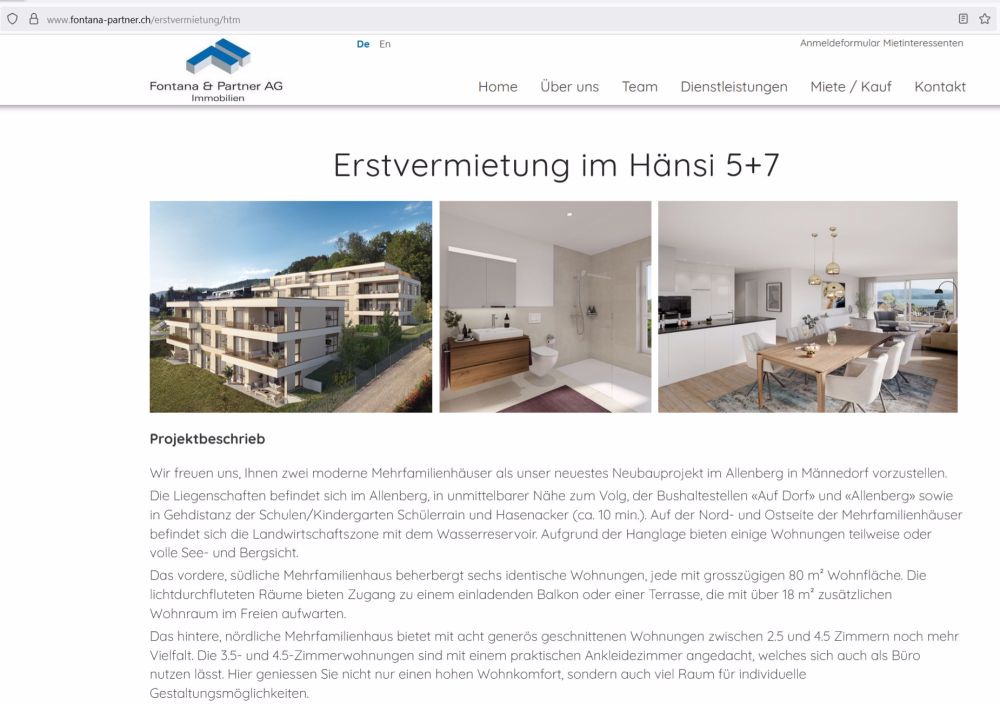 Erstbezug Im Hänsi 7 in Männedorf: 8 Wohnungen - Bild 4