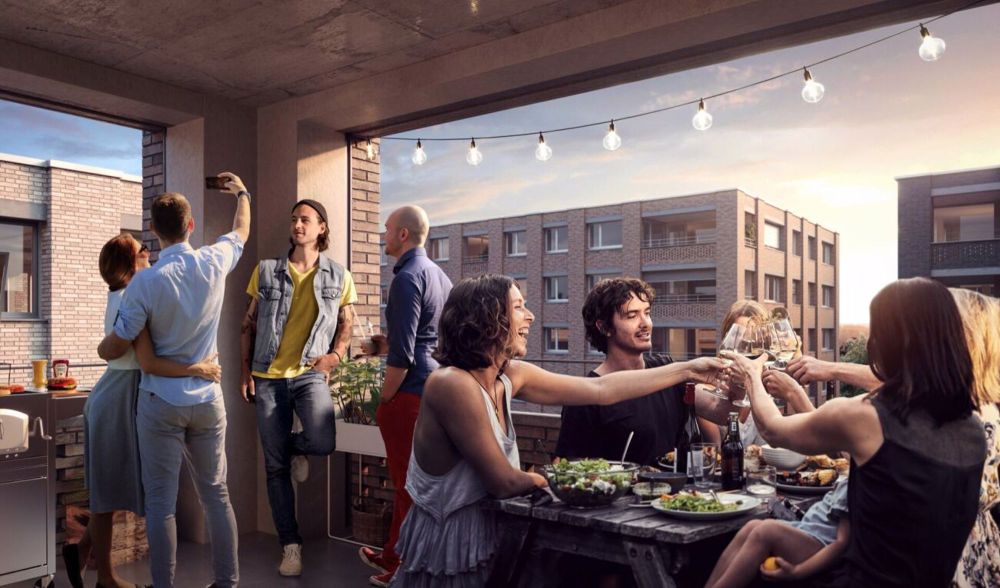 Erstvermietung im flo&fleur: Ihre 6.5-Zimmer Neubauwohnung mitten im Liebefeld - Loggia
