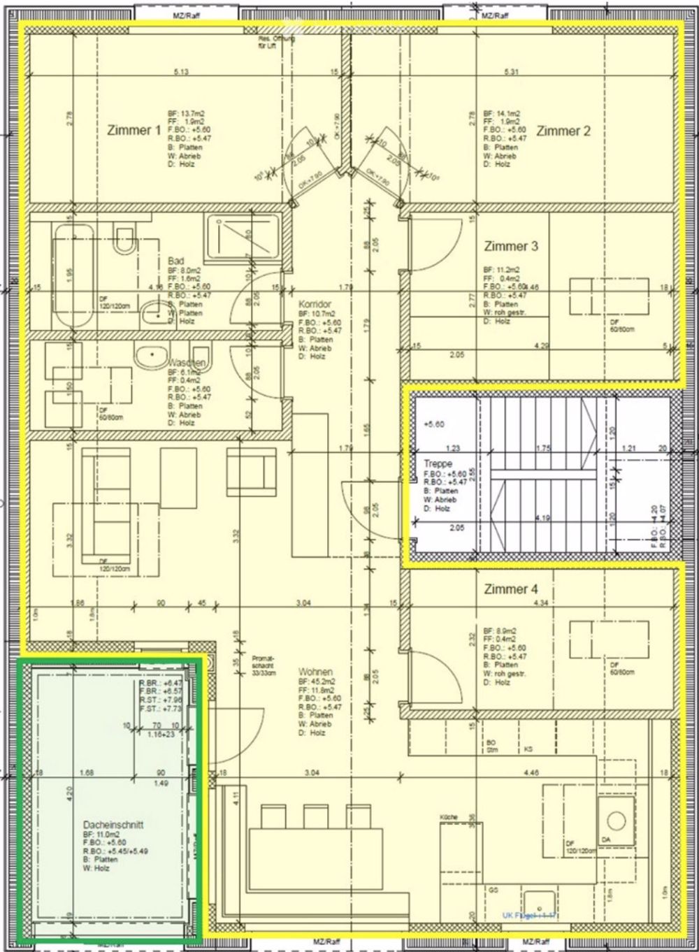 ERSTVERMIETUNG: 5.5-Zimmer-Dachwohnung in Schübelbach SZ - Grundriss