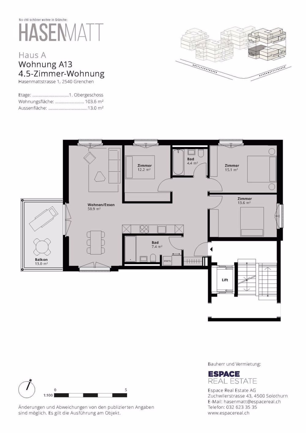Erstvermietung – 4.5-Zimmerwohnung – Neubauprojekt HASENMATT - Bild 6