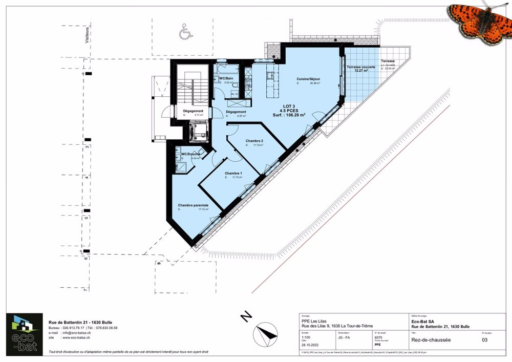 SELTEN ! PRÄCHTIGES 4 ½ ZIMMER APARTMENT IM EG - Großer Garten & Terrasse ! - Plan