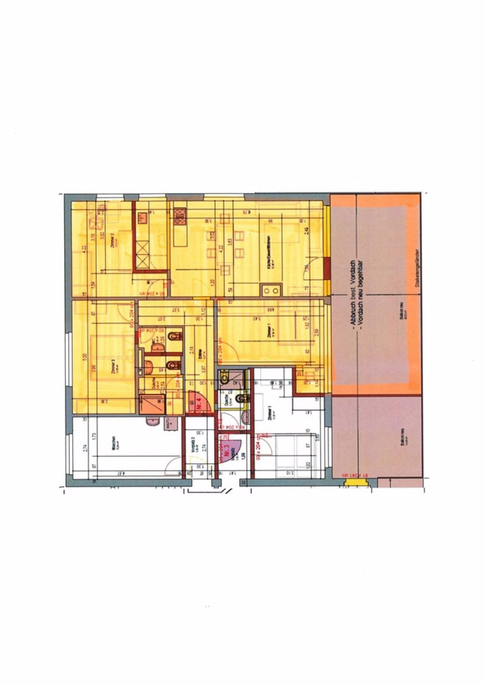 Erstvermietung: 4.5-Zimmer-Wohnung mit grosser Terrasse - Grundriss