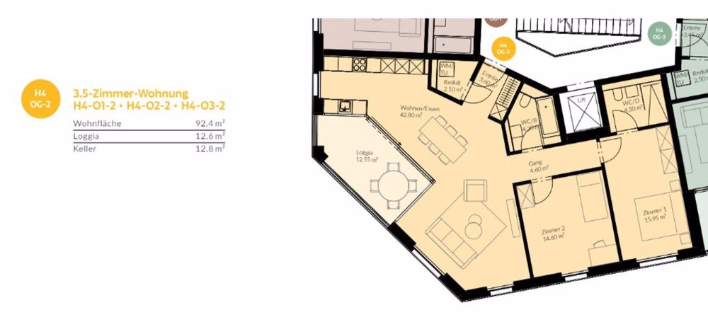 3.5-Zimmer-Wohnung in Frick mit sonniger Loggia - Bild 4