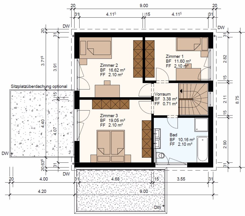 Neubau 8 Einfamilienhäuser in Auenstein - Wohnen an der Aare (EFH 1 + EFH 6 + EFH 8 reserviert) - Bild 9