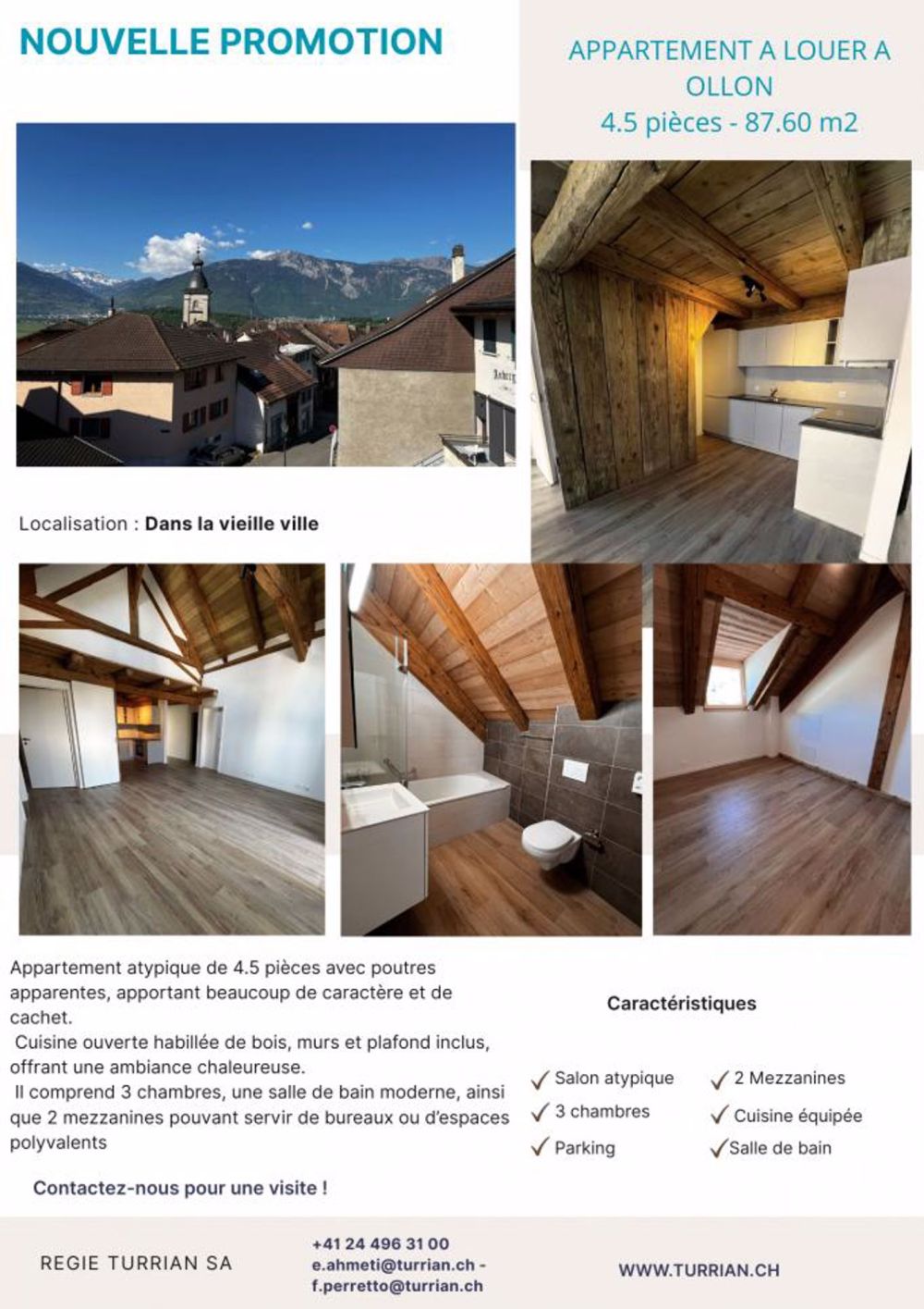 NOUVELLE PROMOTION A OLLON - APPARTEMENTS 3.5 - 4.5 PIECES - Bild 6