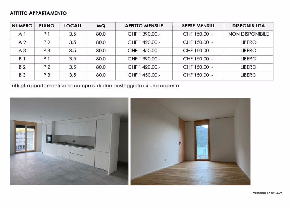 APPARTAMENTE ZUM VERMIETEN IN ERSTBELEGUNG IN OSOGNA - Bild 2
