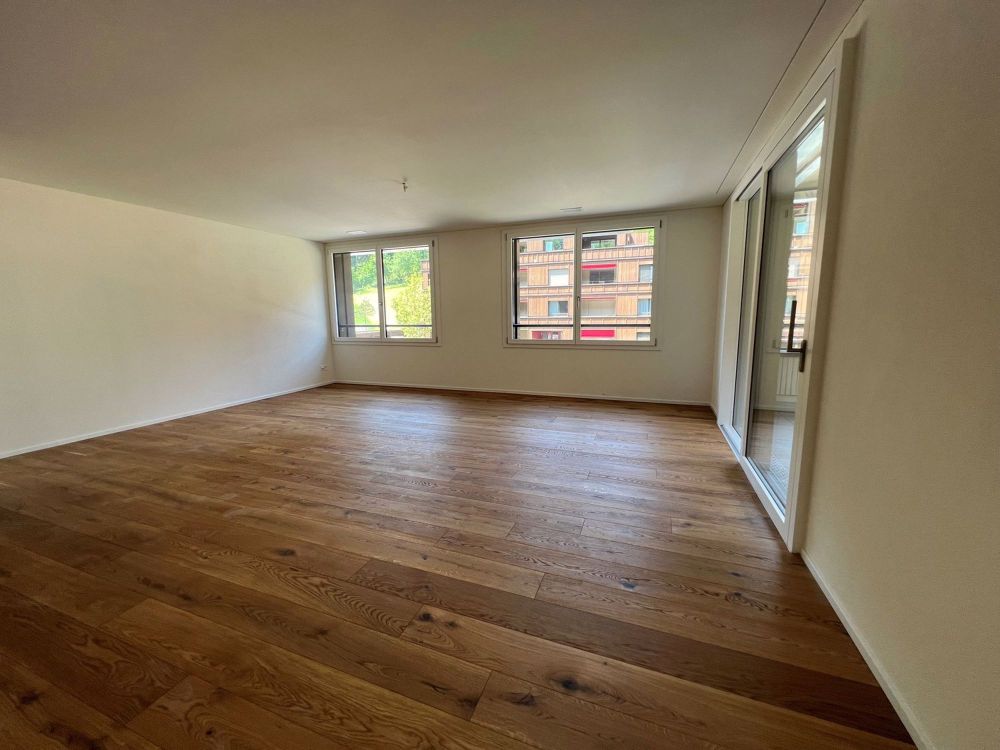 Wunderschöne 113m² Neubauwohnung im Fischermätteli - Wohnzimmer vorne