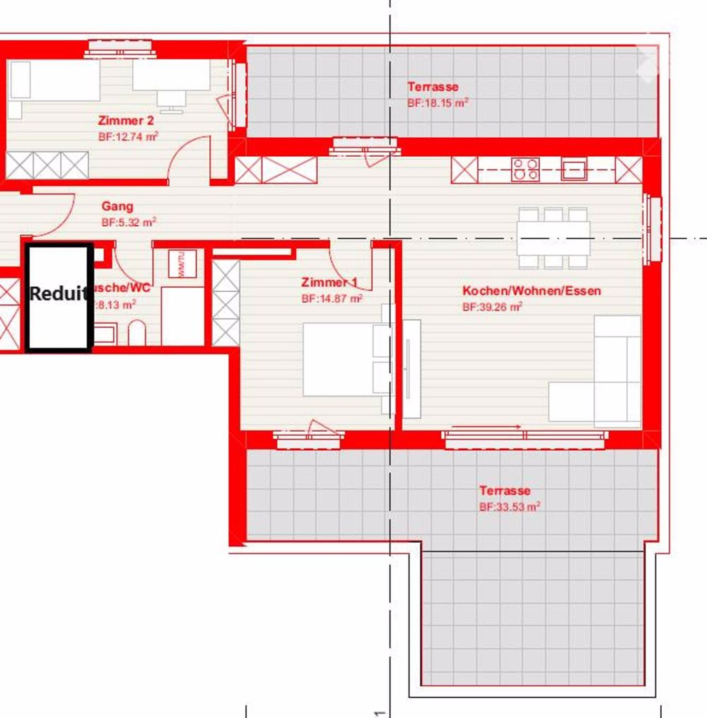 Moderne 3.5-Zimmer-Dachwohnung mit zwei Terrassen in Bronschhofen - Bild 2