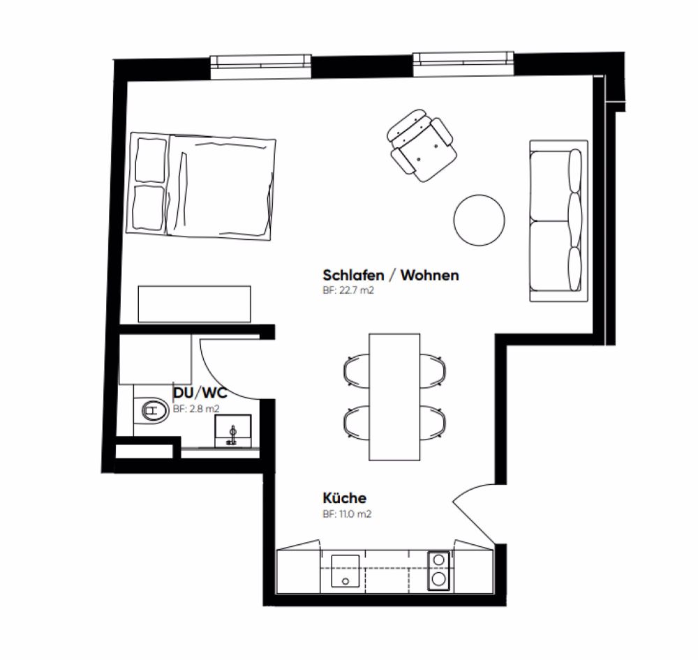 Frisch sanierte 1.5 Zimmer Wohnung mit Loft-Charakter - Bild 2