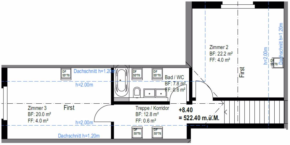 Erstvermietung: Exklusive 4.5-Zimmer-Attika-Maisonette – Wohnen mit Weitblick auf zwei Etagen - Bild 3