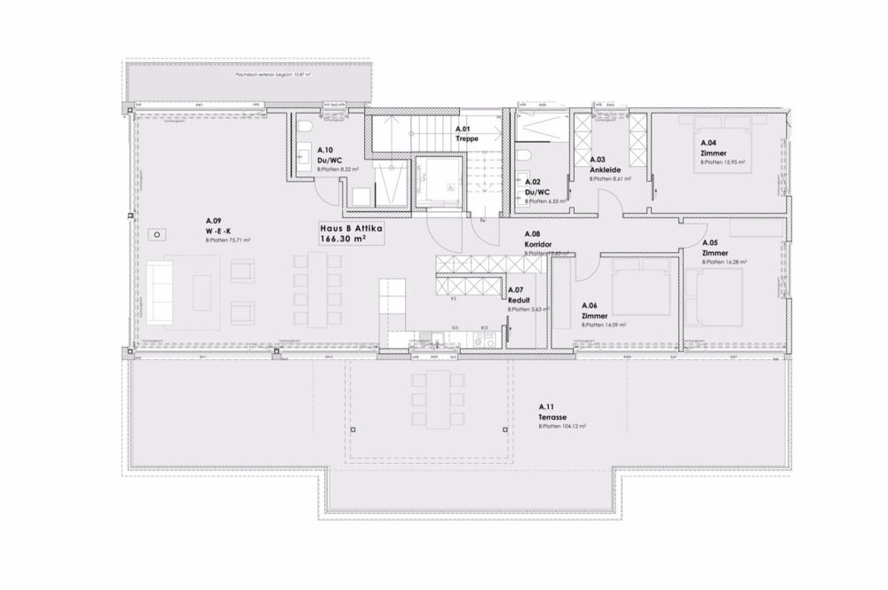 Erstvermietung: Attikawohnung mit Panorama und Privatsphäre - Chastelstrasse 6b