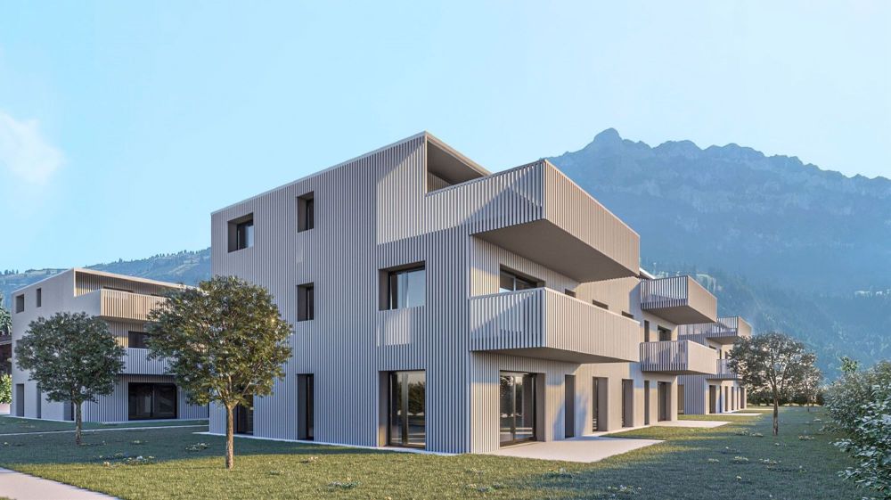 Neue 3,5 Zimmer Wohnung mit Einstellhallenplatz in Frutigen an Top Lage zu Vermieten - Bild 2