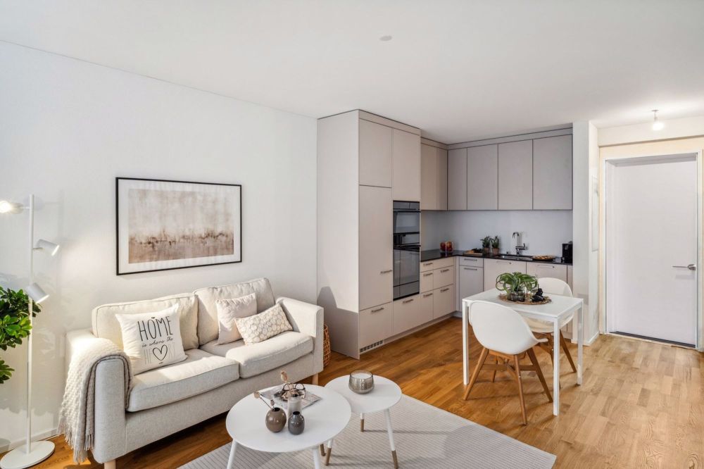 Attraktiv, Exklusiv und Urban - Ihre neue Mietwohnung im Herzen der Stadt - Wohnzimmer mit Küche
