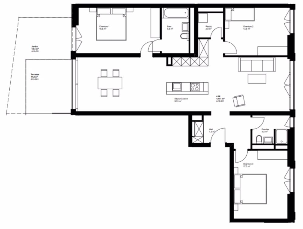 Neubau 4.5 Zimmerwohnung mit Garten - A19-001 - Bild 1