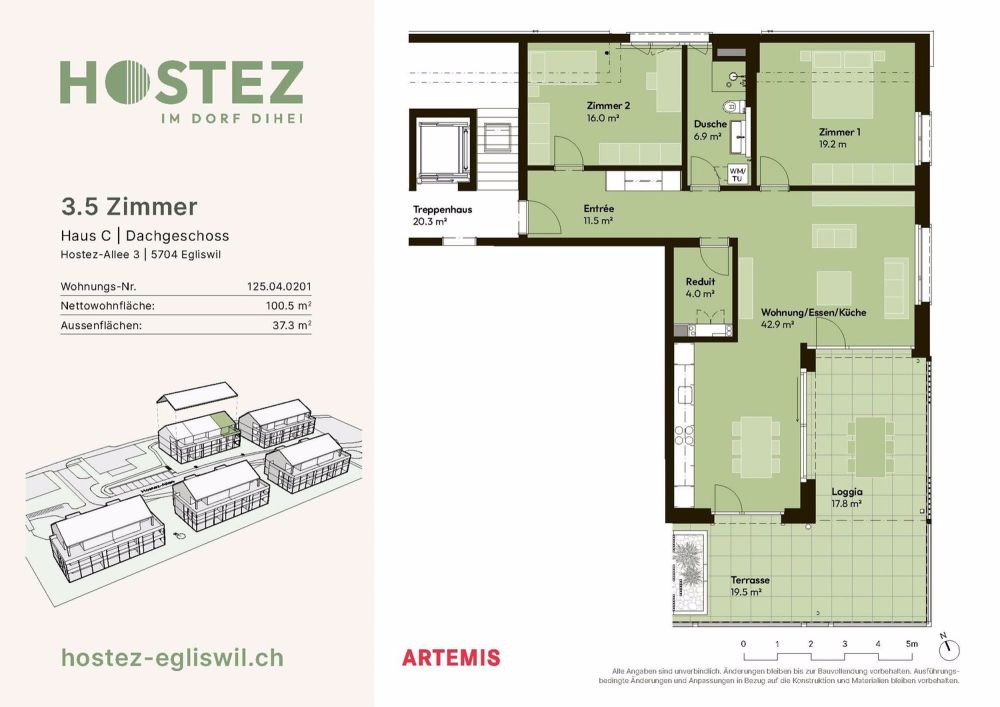 3 ½ Zimmer-Dachwohnung in Egliswil mieten - Bild 3