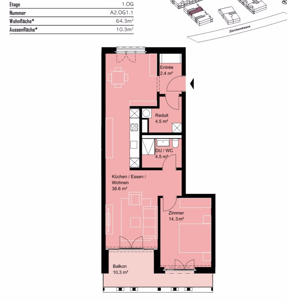 Rent a 2 rooms apartment in Killwangen - Bild 9