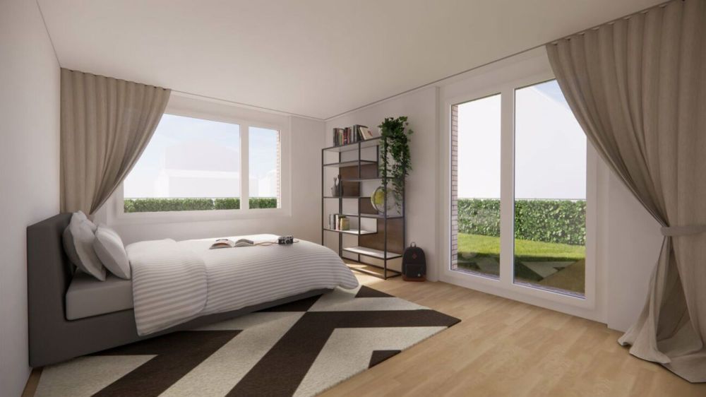 Erstbezug in Reinach - 4.5 Zimmerwohnung im 1. OG - Visualisierung Schlafzimmer