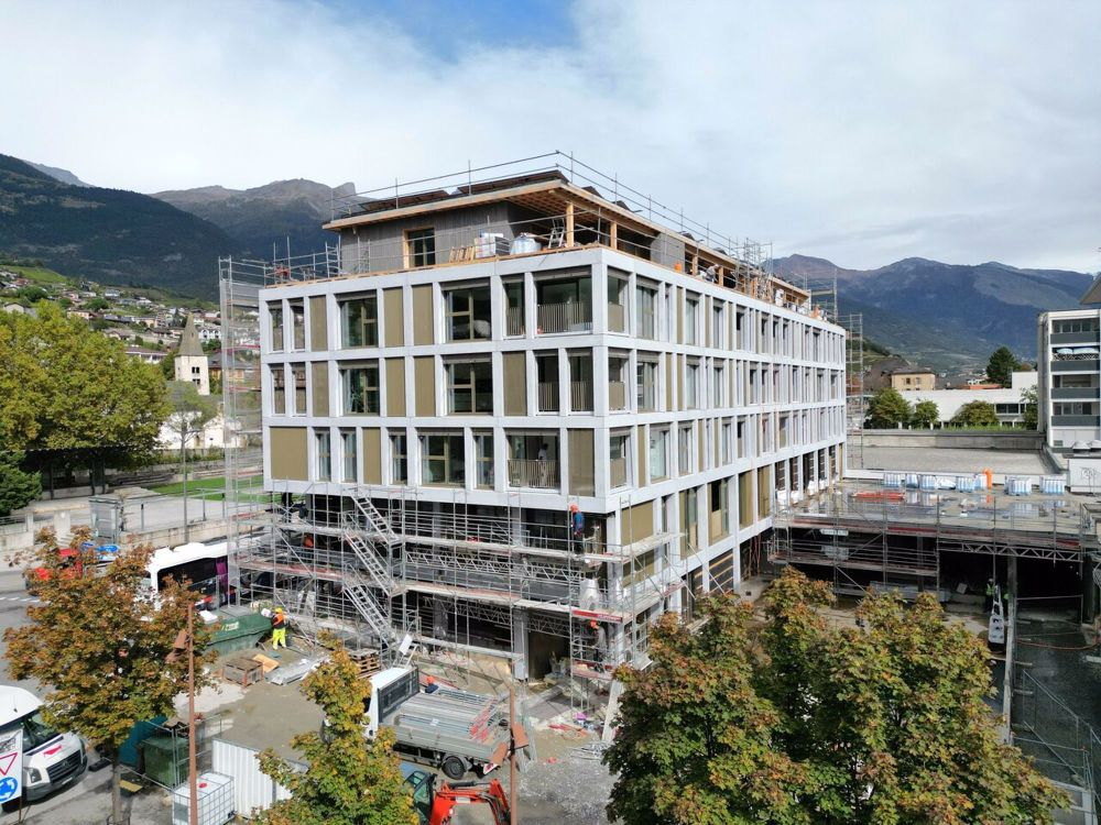 APPARTEMENT 3.5 PIÈCES DE 119M2 NEUF À LOUER À SIERRE - Vue extérieure de l'immeuble