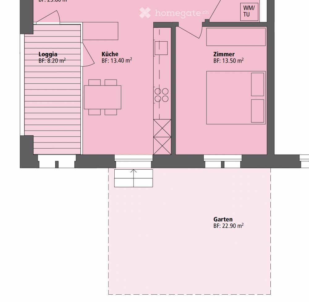 Top moderne Gartenwohnung mit Sitzplatz, Loggia und 20m2 Hobbyraum - Bild 12