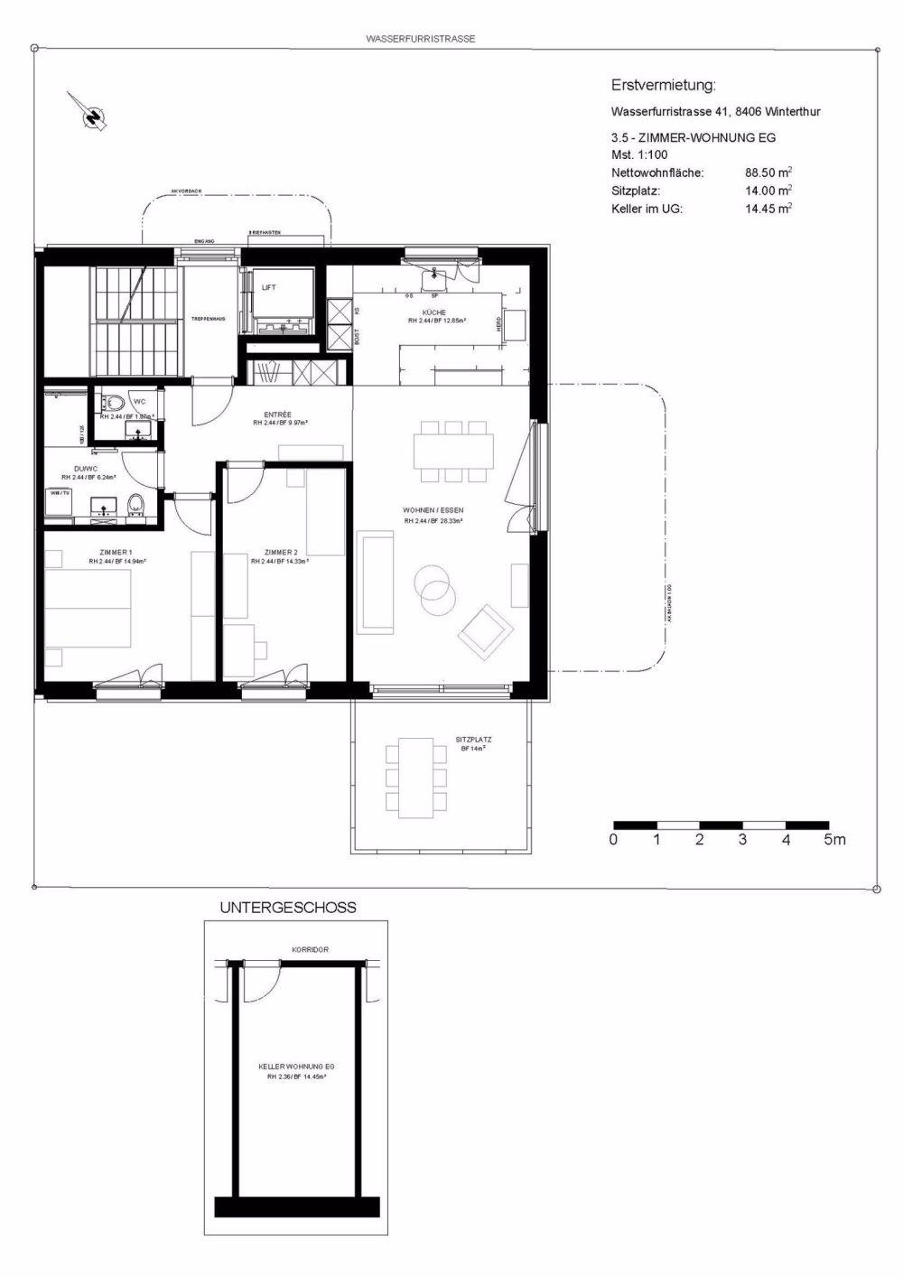 Moderne 3.5-Zimmer-Wohnung in ruhiger Lage – Erstbezug ab September 2025 - Bild 1