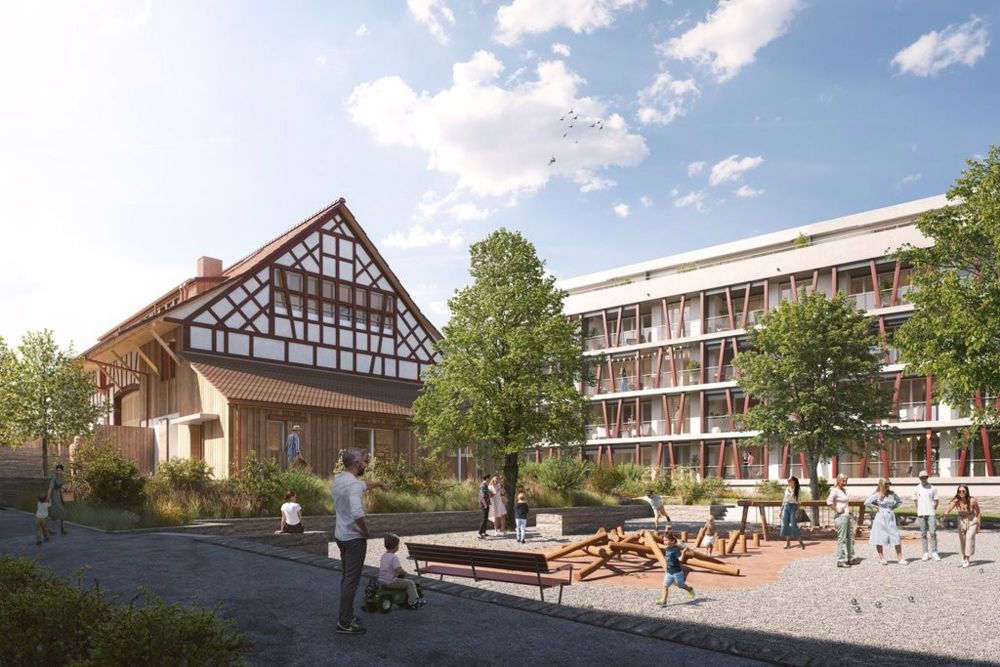 Neubauwohnung zu vermieten - 3.5 Zimmer im Mikado Mühli-Hof - 221115_Aussenvisu_01.jpg
