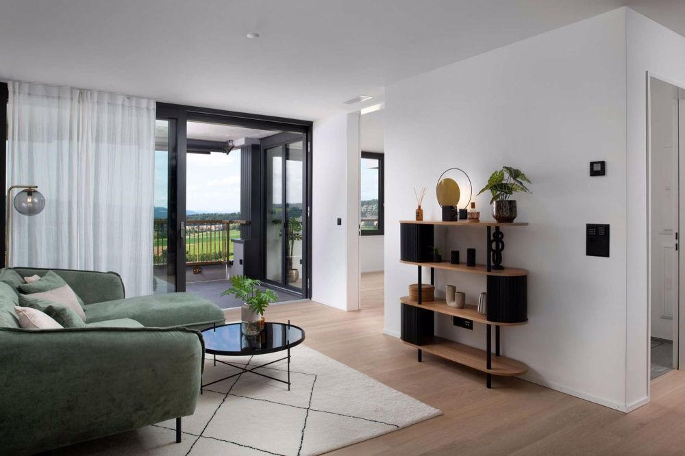 Moderne 3.5 Zimmer Neubauwohnung mit Weitblick - Wohnen