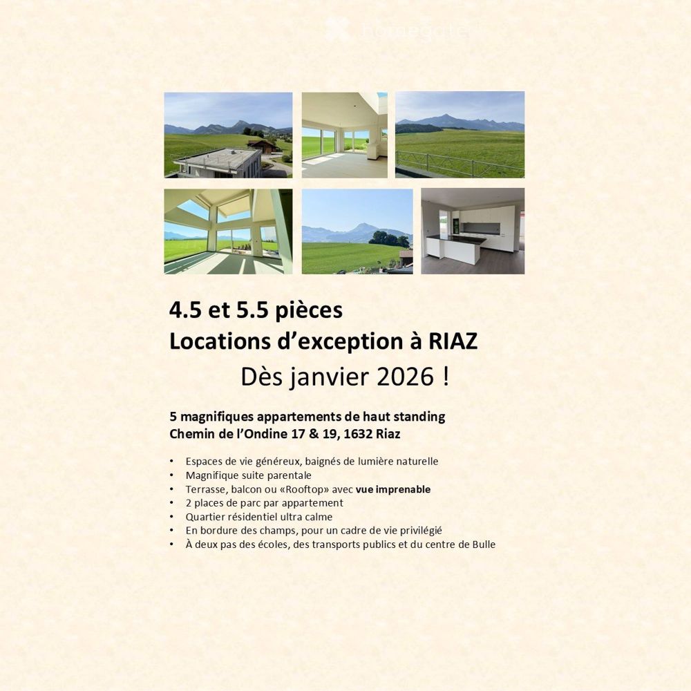 Prächtige Apartments und Doppelhaushälften, 4,5 und 5,5 Zimmer neu in Riaz, alle mit atemberaubendem Blick - Bild 8
