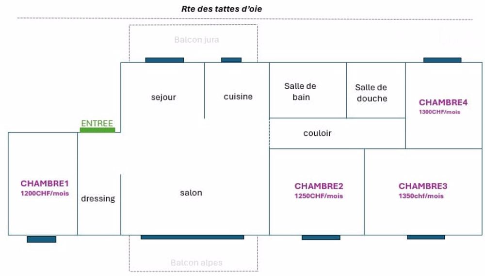 Dachterrasse: möblierte Wohngemeinschaft mit 4 Zimmern in Nyon - Bild 10