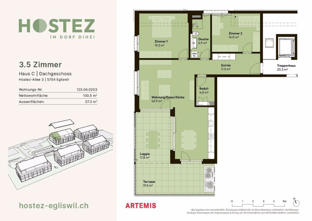 3 ½ Zimmer-Dachwohnung in Egliswil mieten - Bild 7