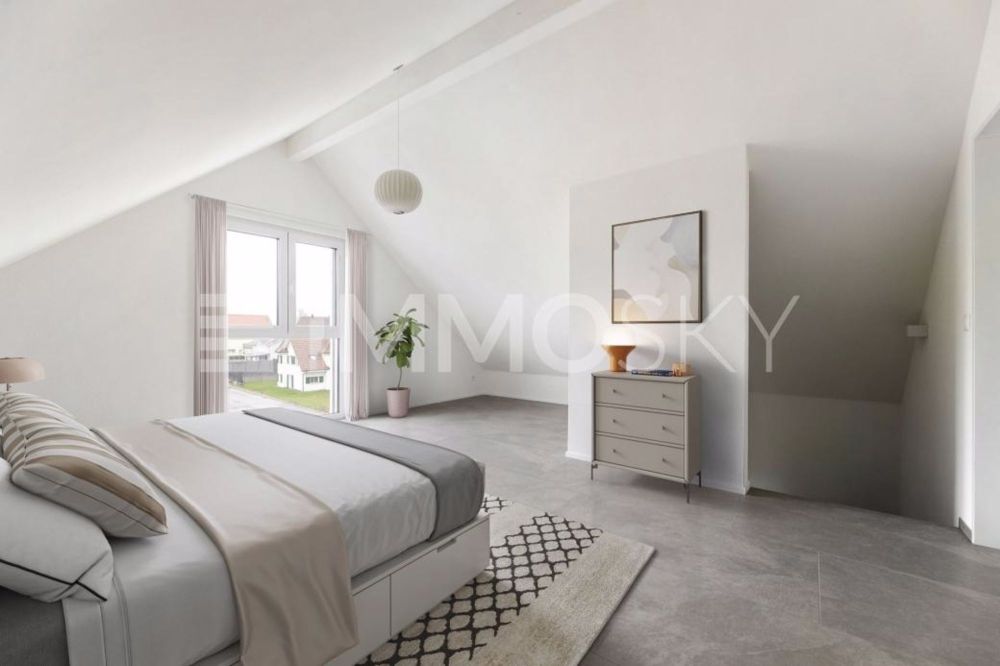 Einfamilienhaus | 4208, Nunningen - Schlafzimmer mit eigenem Badezimmer