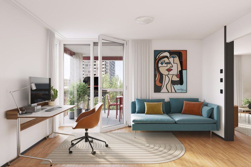 3½-Zimmer-Wohnung – SCALA: Natürlich urban Wohnen - Visualisierung Büro