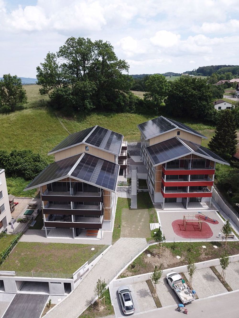 Attraktive Singlewohnung im "Zentrum Tobel - Aussenansicht Überbauung Käsereistrasse 2a/b