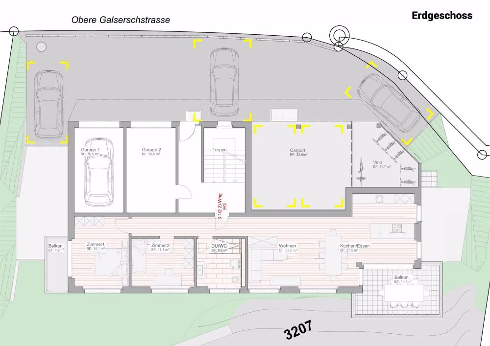 3½ Zimmer-Neubauwohnung zu mieten - Erdgeschoss - Bild 2