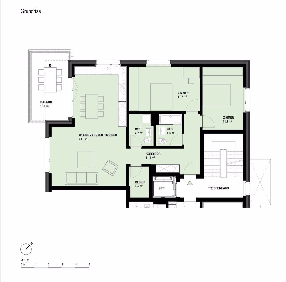 3.5 Zimmer Wohnung EG mit Gartenanteil - Bild 4