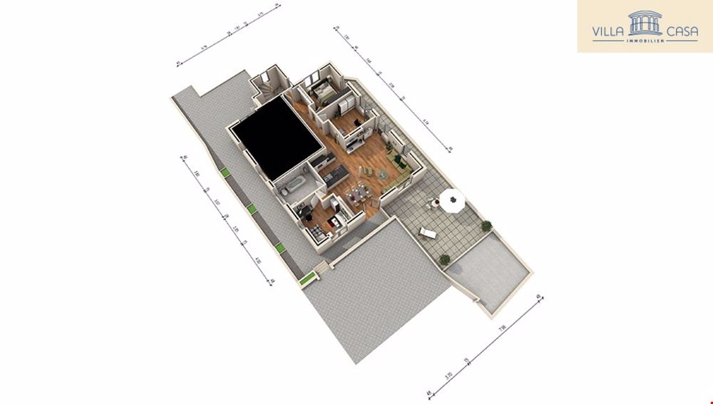 Wohnung (120m²) mit grosszügigem Grundriss & traumhafter Terrasse (118m²) - Bild 13