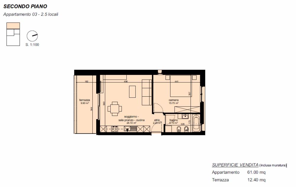 MODERNO APPARTAMENTO 2.5 LOCALI - NUOVA COSTRUZIONE - Bild 4