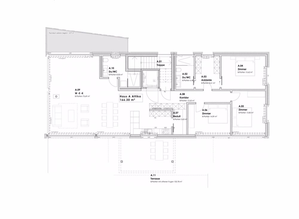Erstvermietung: Attikawohnung mit Panorama und Privatsphäre - Chastelstrasse 6a