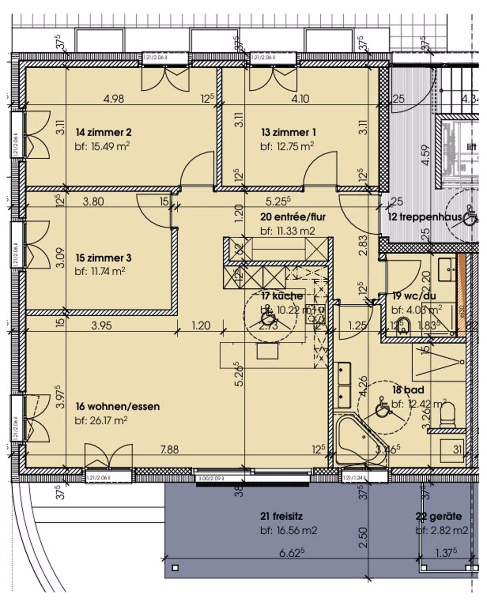 Grosszügige, moderne 4.5-Zimmerwohnung im EG - Bild 11
