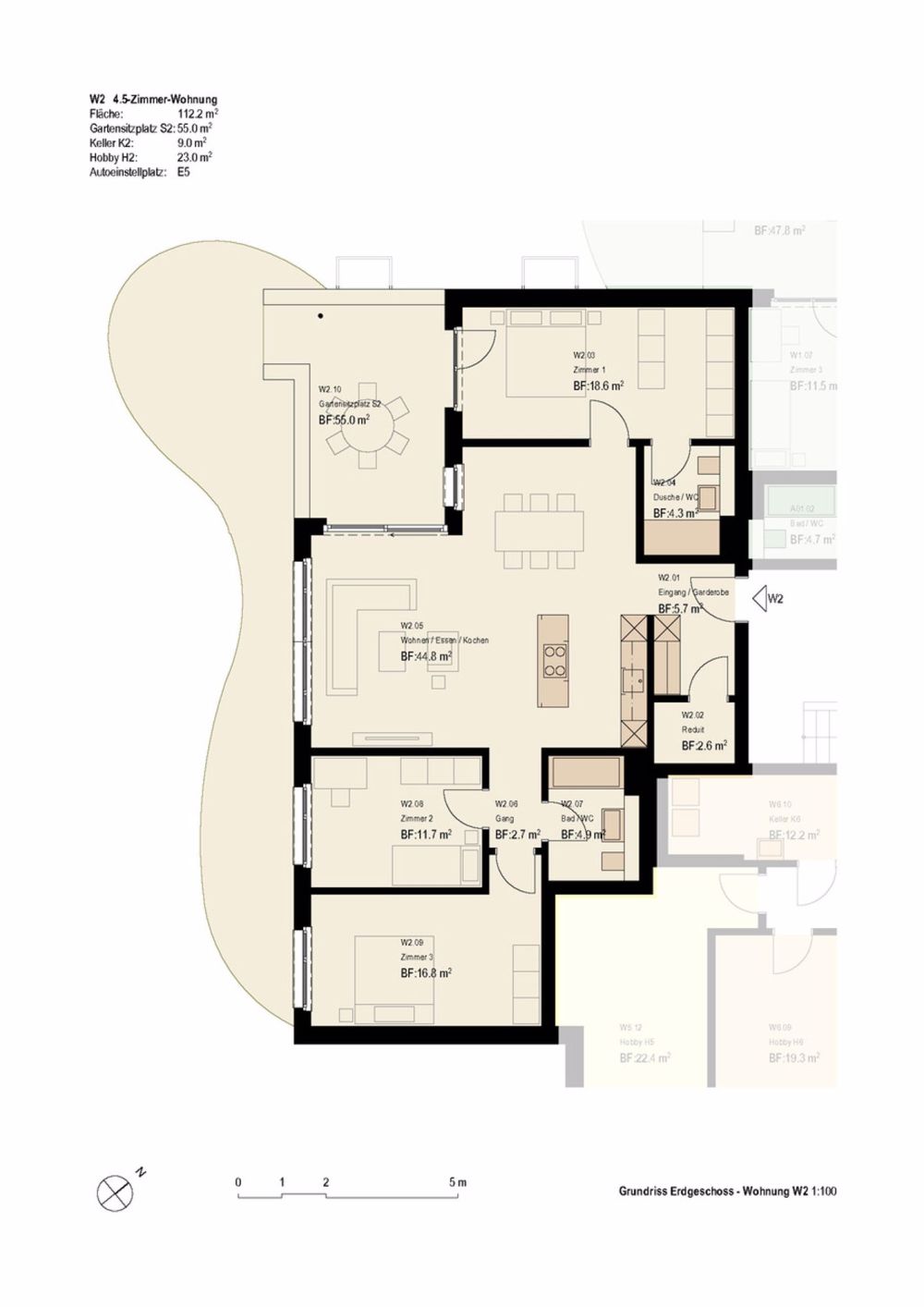 Moderne 4.5-Zimmer Neubauwohnung mit Gartensitzplatz - Bild 9