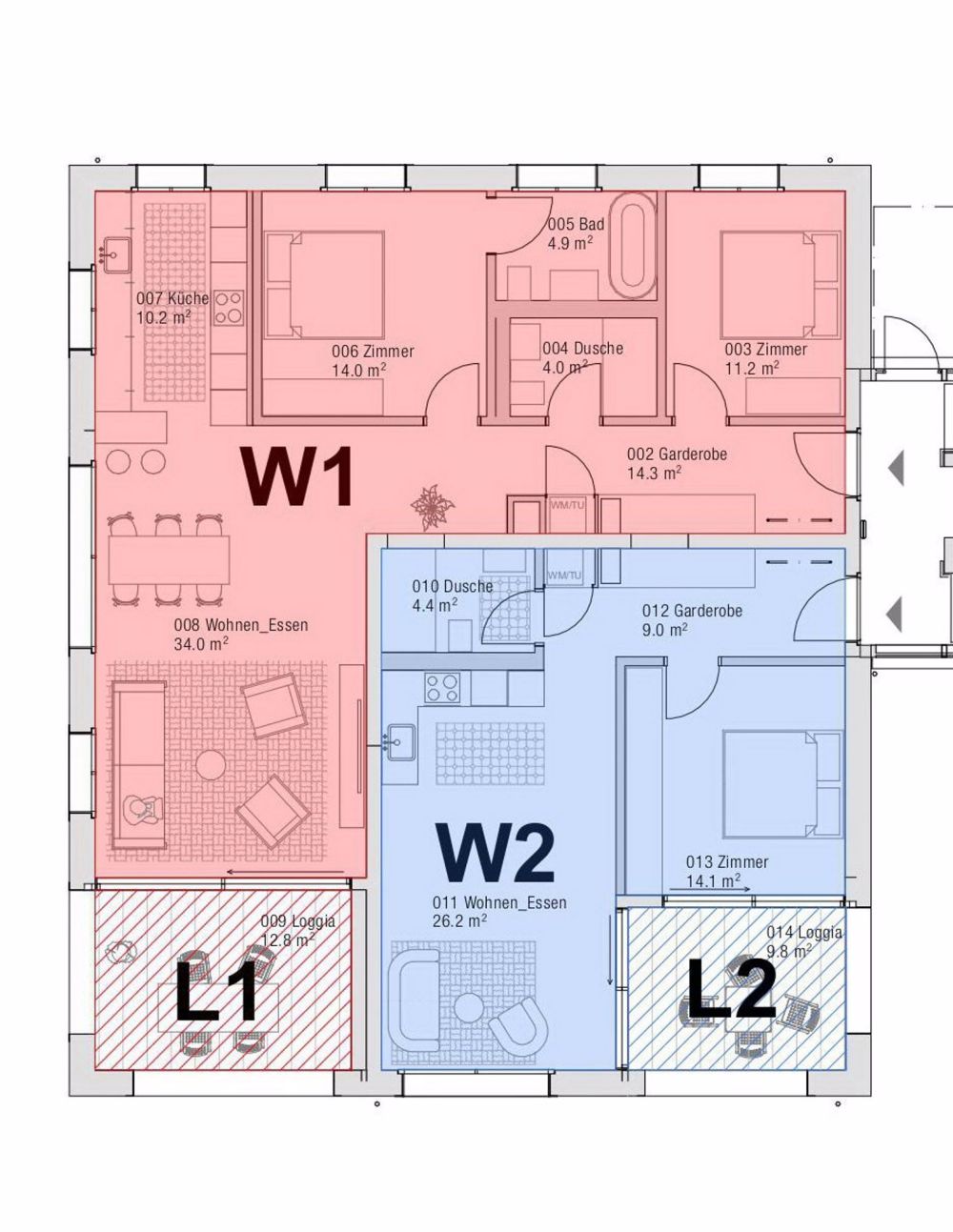 3 1/2 - Zimmerwohnung im Erdgeschoss - Erstbezug - Eigentumsstandard - Bild 8
